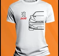 Camiseta Peugeot 206 de alta calidad para los aman