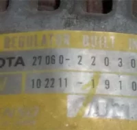 Alternador toyota 1.4 1.6 1.8 vti vvti 102211-1910