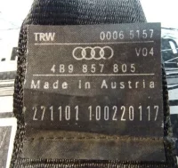 Cinturón Pretensor Trasero Audi A6