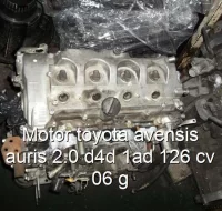 Motor toyota avensis auris 2.0 d4d 1ad 126 cv 06 g