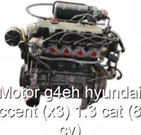 Motor g4eh hyundai accent (x3) 1.3 cat (84 cv)