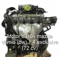 Motor b316v mazda demio (dw) 1.4 exclusive (72 cv)