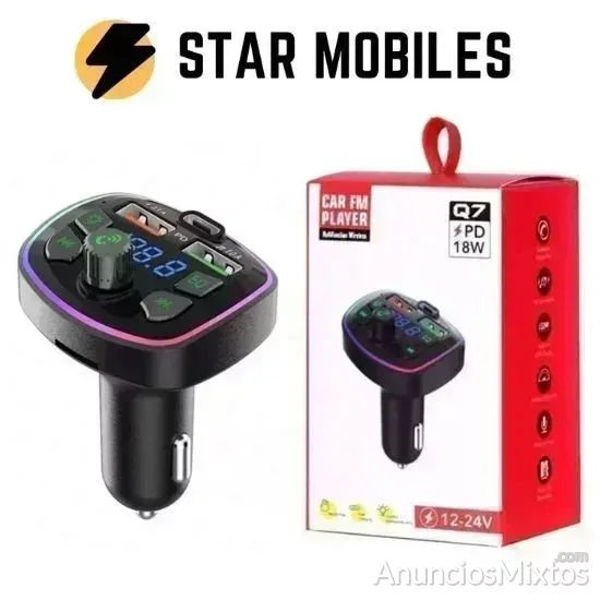 USB Transmisor FM Q7 Bluetooth, carga rapida - 5 € - Nuevo - Madrid