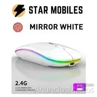 Ratón inalámbrico recargable 2,4 GHZ, RGB, 1600DPI - 5 € - Nuevo - Madrid