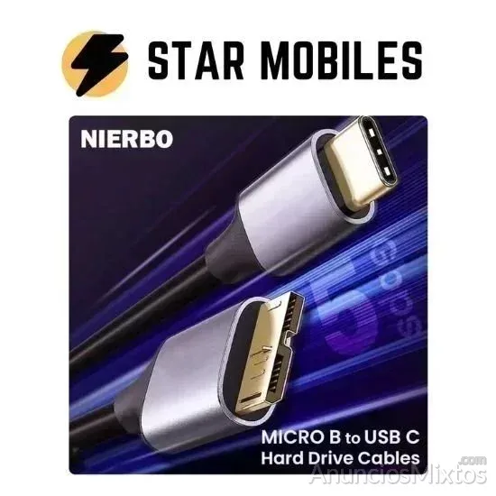 Cable USB C a Micro B Cables de Disco Duro 2M - 6 € - Nuevo - Madrid Cable USB C a Micro B Cables de Disco Duro 2M - 6 € - Nuevo - Madrid