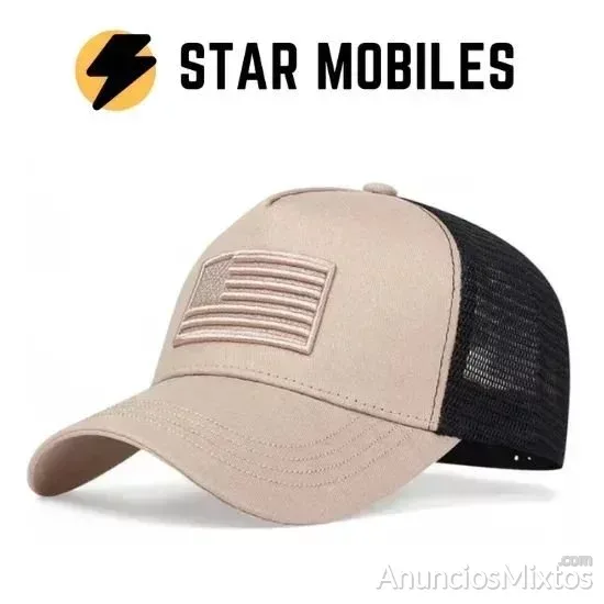 2 GORRAS NEGRA Y USA EE.UU CON MALLA BEIGE - 10 € - Nuevo - Madrid