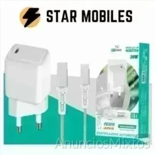 30W CARGADOR ANDROID CARGA RAPIDA TIPO C - 12 € - Nuevo - Madrid