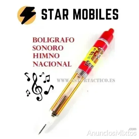 BOLIGRAFO CON LUZ, BANDERA Y EL HIMNO DE ESPAÑA - 6 € - Nuevo - Madrid