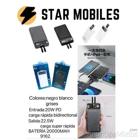 POWERBANK BATERIA PORTATIL 20000 MAH 22,5W NUEVO - 15 € - Nuevo - Madrid