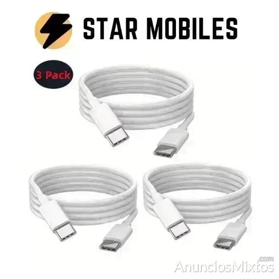 SET LOTE PACK 3 CABLES PARA ANDROID TIPO C TIPO C - 6 € - Nuevo - Madrid SET LOTE PACK 3 CABLES PARA ANDROID TIPO C TIPO C - 6 € - Nuevo - Madrid