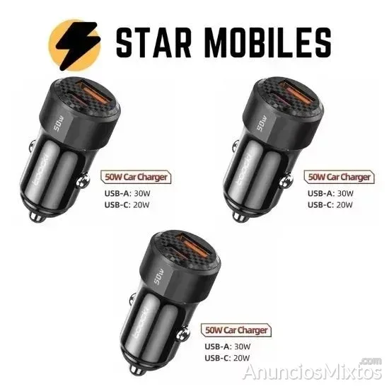 3 CARGADORES ADAPTADOR MECHERO CARGA RAPIDA 30W 5A - 14 € - Nuevo - Madrid