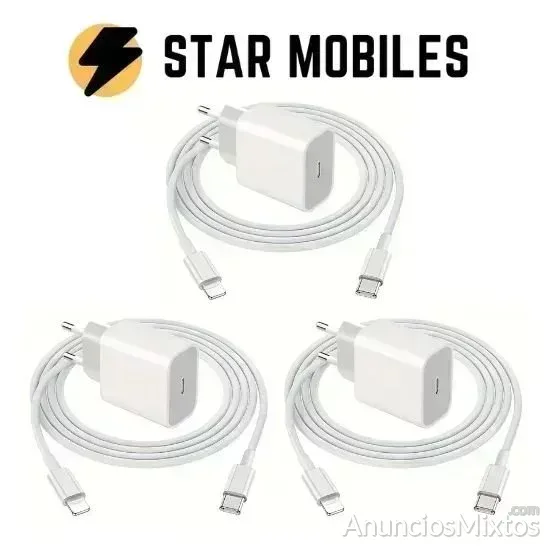 LOTE 3 CARGADORES TIPO C LIGHTNING CON CABLE 20W - 16 € - Nuevo - Madrid LOTE 3 CARGADORES TIPO C LIGHTNING CON CABLE 20W - 16 € - Nuevo - Madrid