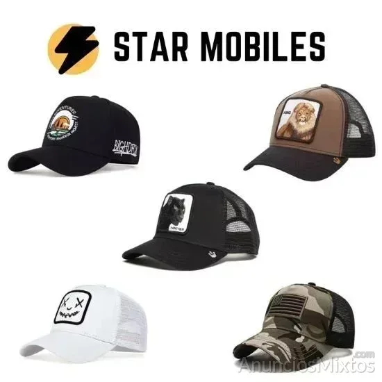 LOTE DE 5 GORRAS MODA CON MALLA REJILLA - 23 € - Nuevo - Madrid