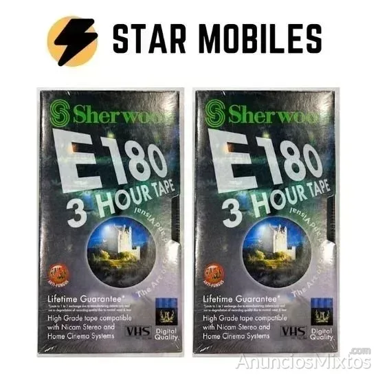 2 CINTAS DE VIDEO E-VHS 180 Sherwood - 7 € - Nuevo - Madrid