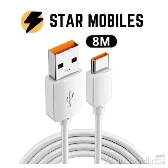 Cable de carga rápida USB tipo C 66W 8 METROS - 9 € - Nuevo - Madrid