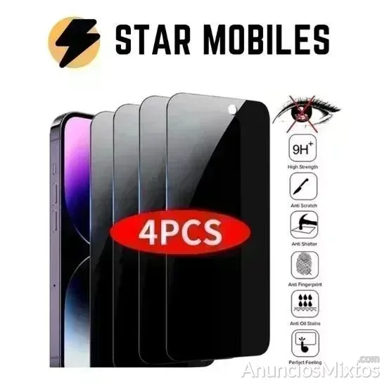 4 PROTECTORES PANTALLA IPHONE 15 PLUS PRIVACIDAD - 7 € - Nuevo - Madrid