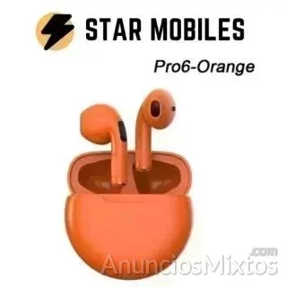 AURICULARES BLUETOOTH INALAMBRICOS PRO 6 NARANJA - 6 € - Nuevo - Madrid AURICULARES BLUETOOTH INALAMBRICOS PRO 6 NARANJA - 6 € - Nuevo - Madrid