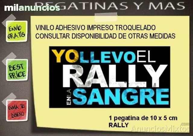 Pegatina rally yo llevo. . . ref: fdp323 - 4 € - Nuevo - Alicante Pegatina rally yo llevo. . . ref: fdp323 - 4 € - Nuevo - Alicante