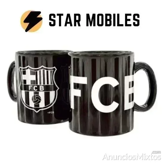 TAZA NEGRA FC BARCELONA PRODUCTO OFICIAL - 8 € - Nuevo - Madrid