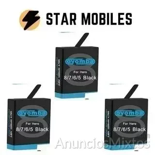 3X BATERIAS GOPRO HERO 5 6 7 1260MAH - 22 € - Nuevo - Madrid 3X BATERIAS GOPRO HERO 5 6 7 1260MAH - 22 € - Nuevo - Madrid