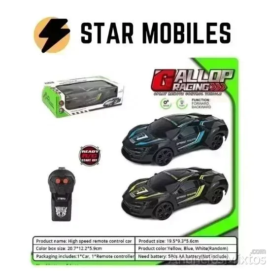 COCHE CON MANDO CONTROL REMOTO TELEDIRIGIDO NEGRO - 8 € - Nuevo - Madrid