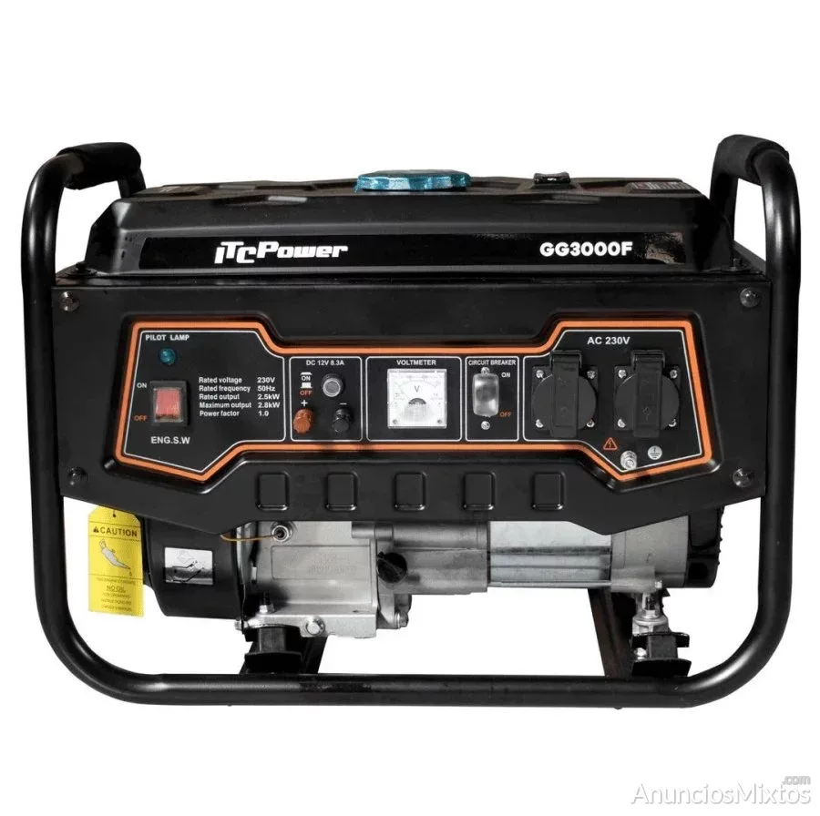 GG3000F Generador eléctrico de gasolina 2.800w - 295 € - Nuevo - Sevilla