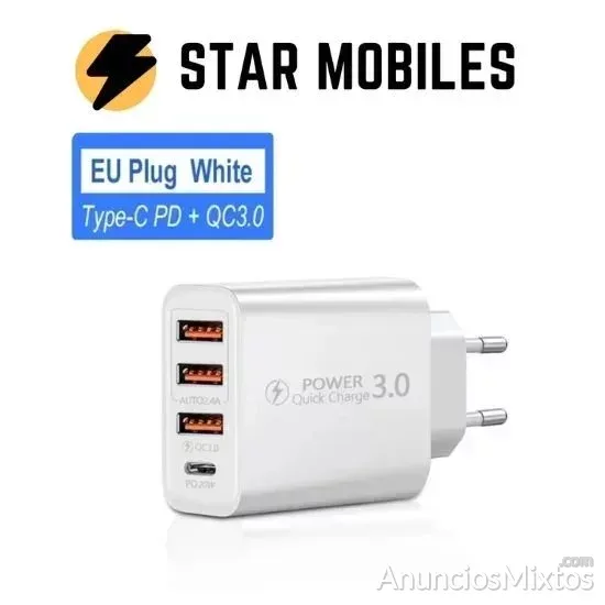 CARGADOR USB Y USB TIPO C CARGA RAPIDA 60W - 5 € - Nuevo - Madrid
