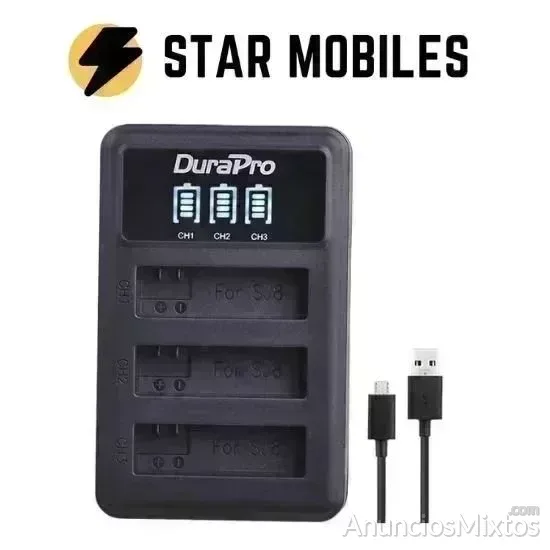 CARGADOR TRIPLE DE BATERIA CAMARA SJCAM SJ8 - 9 € - Nuevo - Madrid CARGADOR TRIPLE DE BATERIA CAMARA SJCAM SJ8 - 9 € - Nuevo - Madrid