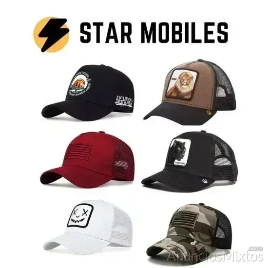 LOTE DE 6 GORRAS MODA CON MALLA REJILLA - 28 € - Nuevo - Madrid