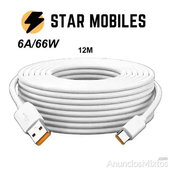 Cable de carga rápida USB tipo C 66W 12 METROS - 13 € - Nuevo - Madrid