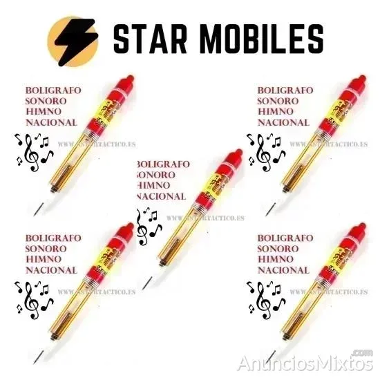 5 BOLIGRAFOS CON LUZ, BANDERA Y EL HIMNO DE ESPAÑA - 19 € - Nuevo - Madrid
