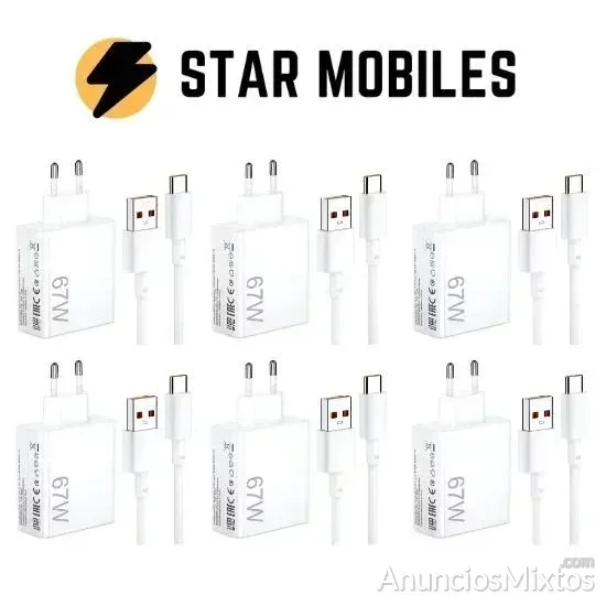 6 CARGADORES ANDROID CARGA RAPIDA 67W TIPO C - 38 € - Nuevo - Madrid