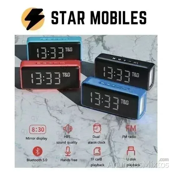 RELOJ ALTAVOZ BLUETOOTH RADIO USB MICRO SD T&amp;a - 16 € - Nuevo - Madrid