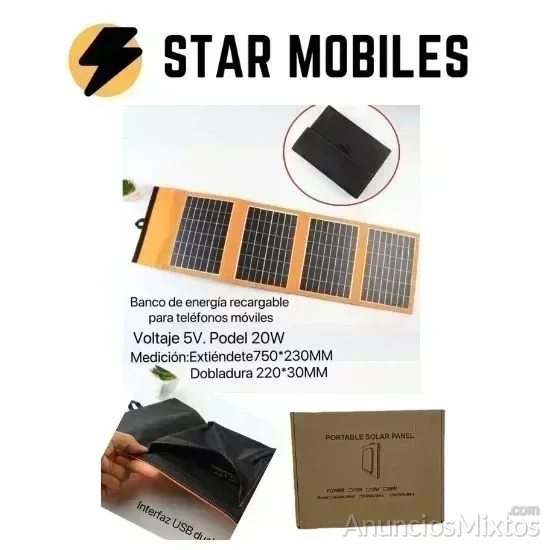 CARGADOR PANEL SOLAR PORTATIL 20W - 29 € - Nuevo - Madrid