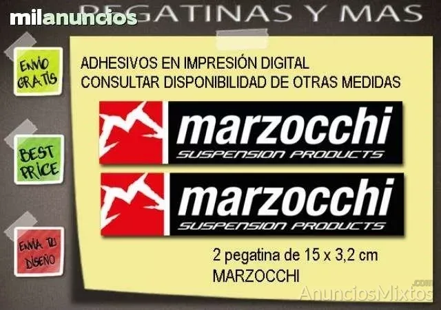 Pegatinas marzocchi suspensio ref: fdp126 - 5 € - Nuevo - Alicante