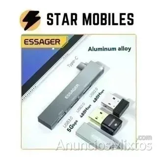 HUB ADAPTADOR BIFURCADOR 3 EN 1 USB C A USB 3.0 - 6 € - Nuevo - Madrid