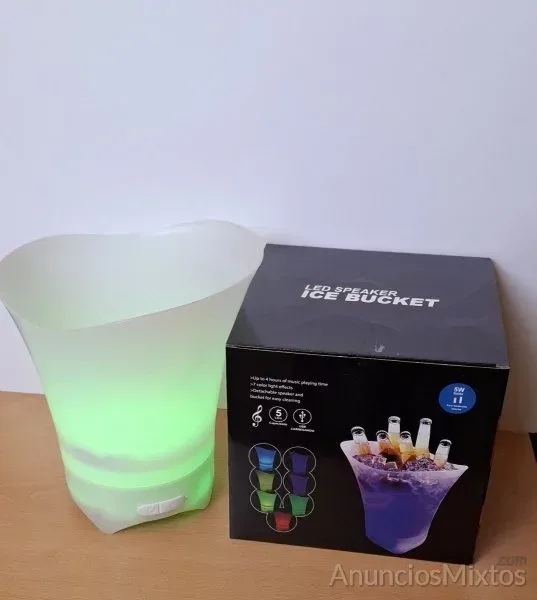 Cubitera altavoz LED 5L Bluetooth - 25 € - Nuevo - Madrid