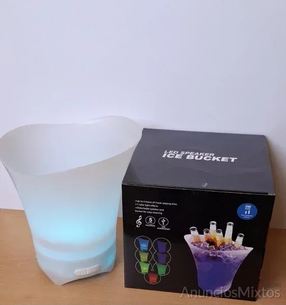 Cubitera altavoz LED 5L Bluetooth - 25 € - Nuevo - Madrid