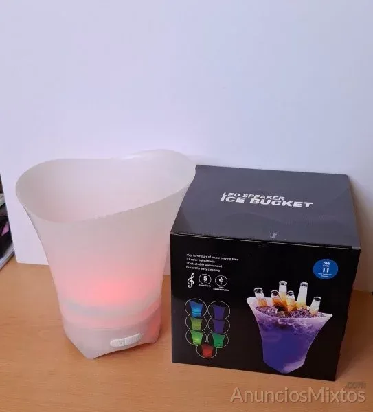 Cubitera altavoz LED 5L Bluetooth - 25 € - Nuevo - Madrid