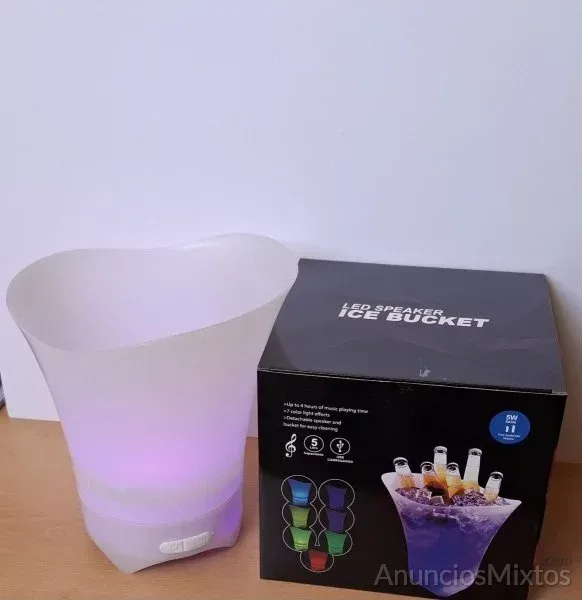 Cubitera altavoz LED 5L Bluetooth - 25 € - Nuevo - Madrid