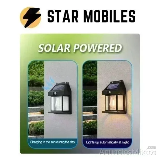 Lámpara nocturna sensor de movimiento panel solar - 8 € - Nuevo - Madrid