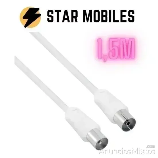 Cable Coaxial para antena de TV 75 Ohms 1,5 METROS - 4 € - Nuevo - Madrid