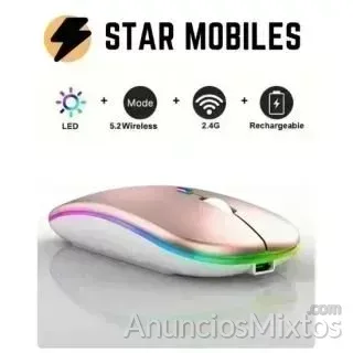RATON INALAMBRICO OPTICO RECARGABLE LED 2.4G 5.2 - 6 € - Nuevo - Madrid
