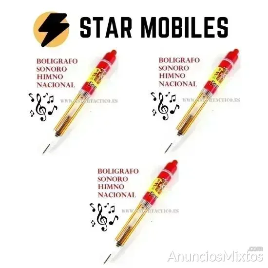3 BOLIGRAFOS CON LUZ, BANDERA Y EL HIMNO DE ESPAÑA - 13 € - Nuevo - Madrid