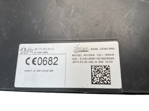 Centralita Confort Peugeot 508 10-18 - 47 € - 9801695280 _, 1 kg - Lleida